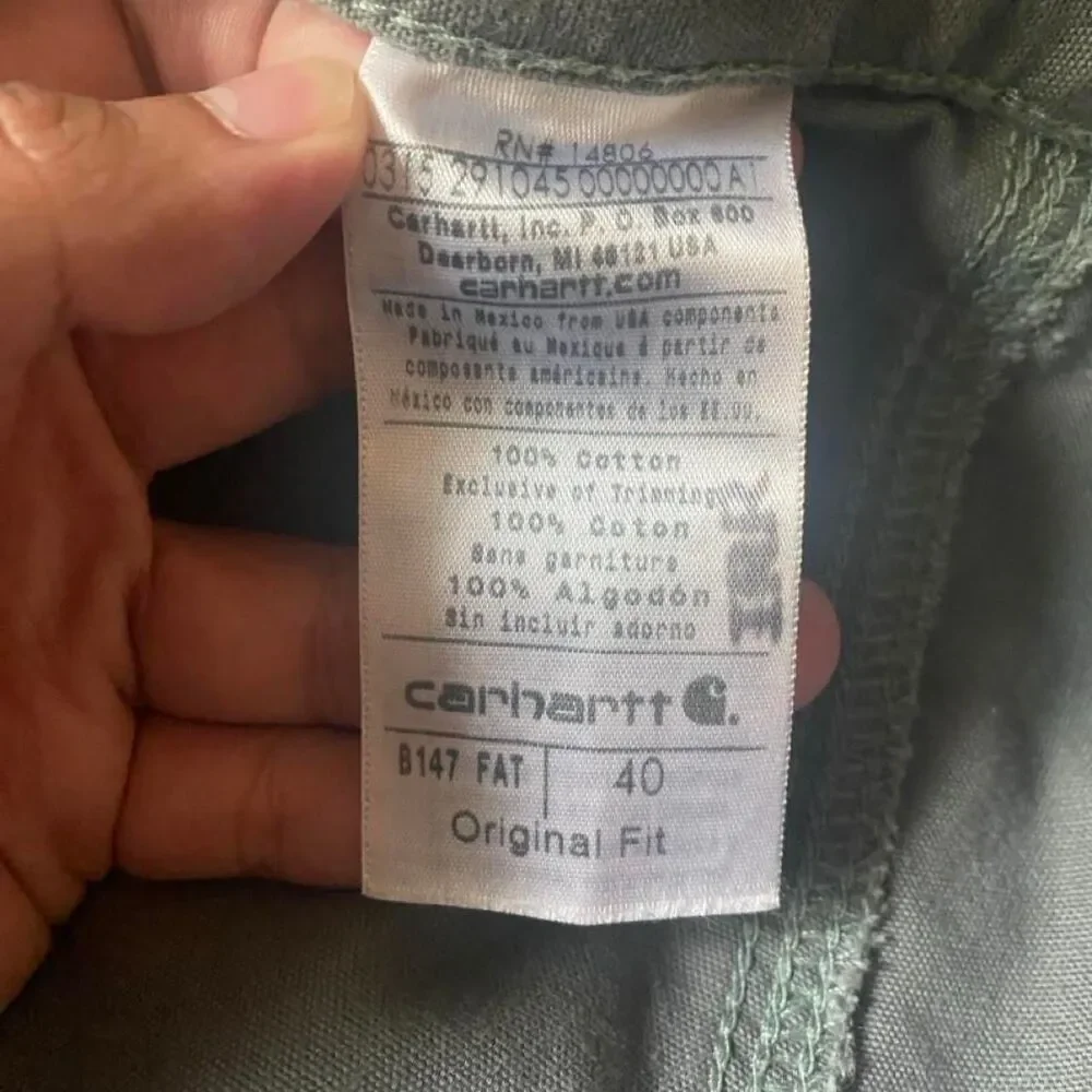 Carhartt Men's Grey and Khaki Shorts